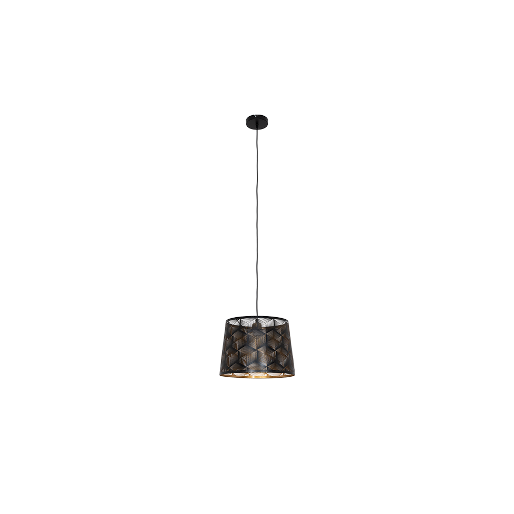 MARSEL PENDUL 1XE27 NEGRU/AURIE