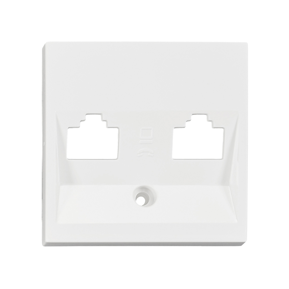 Mască pentru priză 2xRJ45 TOOLLESS LINE, alb