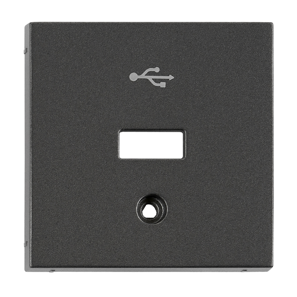 Mască pentru priză USB, antracit