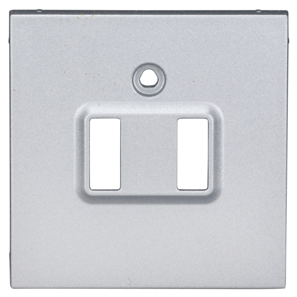 Mască priză dublă de &icirc;ncărcare USB, argintiu