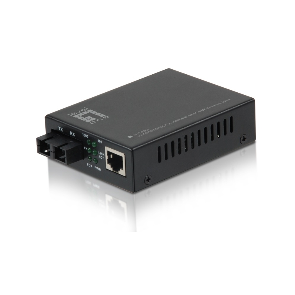 Mediaconvertor 1x RJ45 10/100/1000 - 1x FO SC 1000 MM 550m