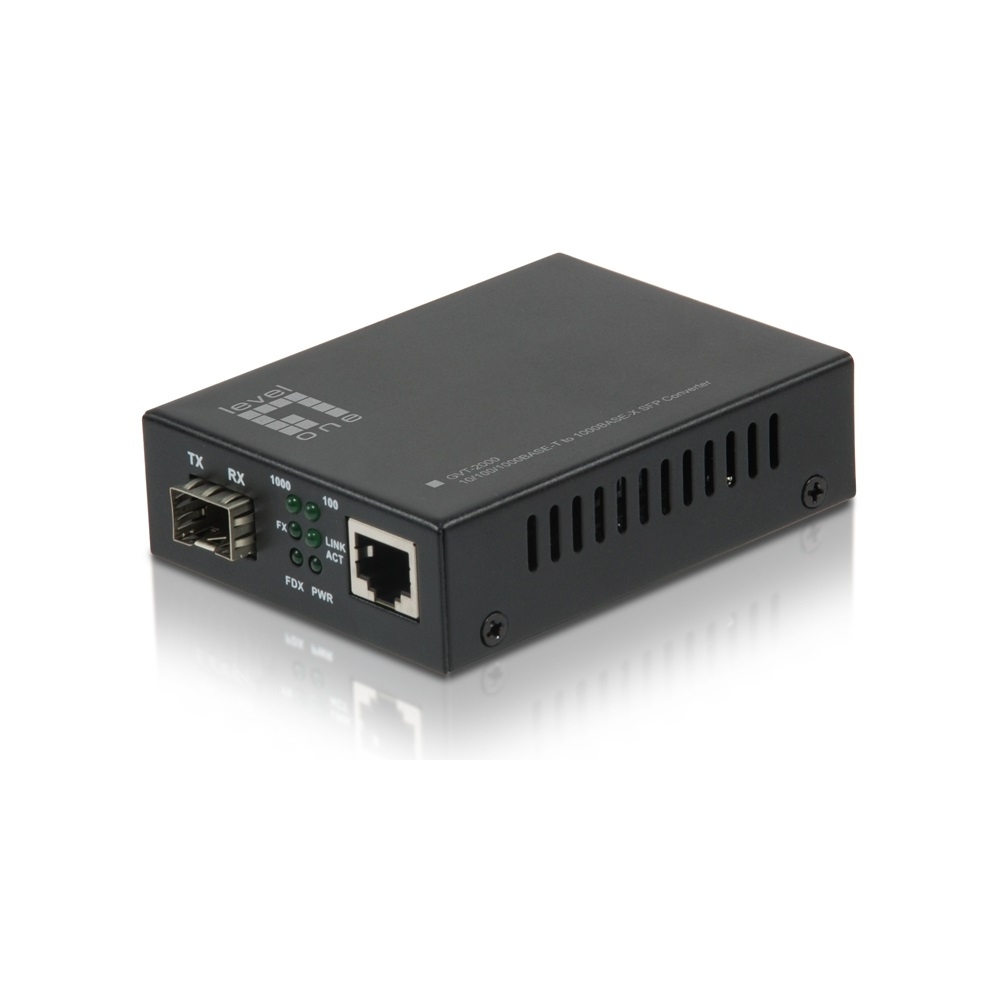 Mediaconvertor 1x RJ45 10/100/1000 - 1x FO SFP-Slot