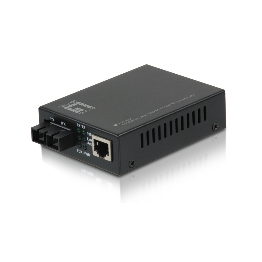 Mediaconvertor 1x RJ45 10/100 - 1x FO SC 100 Multimode 2km