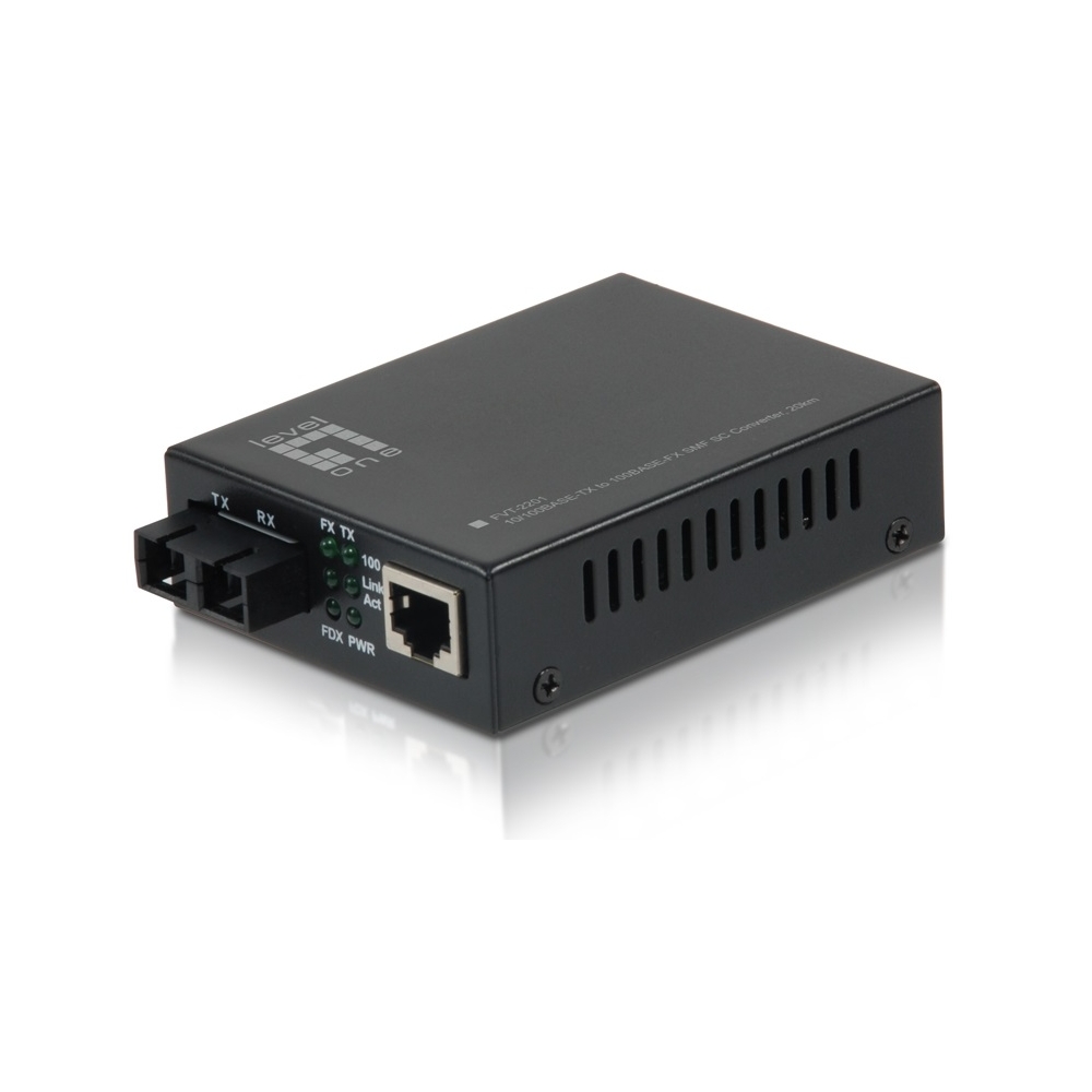 Mediaconvertor 1x RJ45 10/100 - 1x FO SC 100 Singlemode 20km