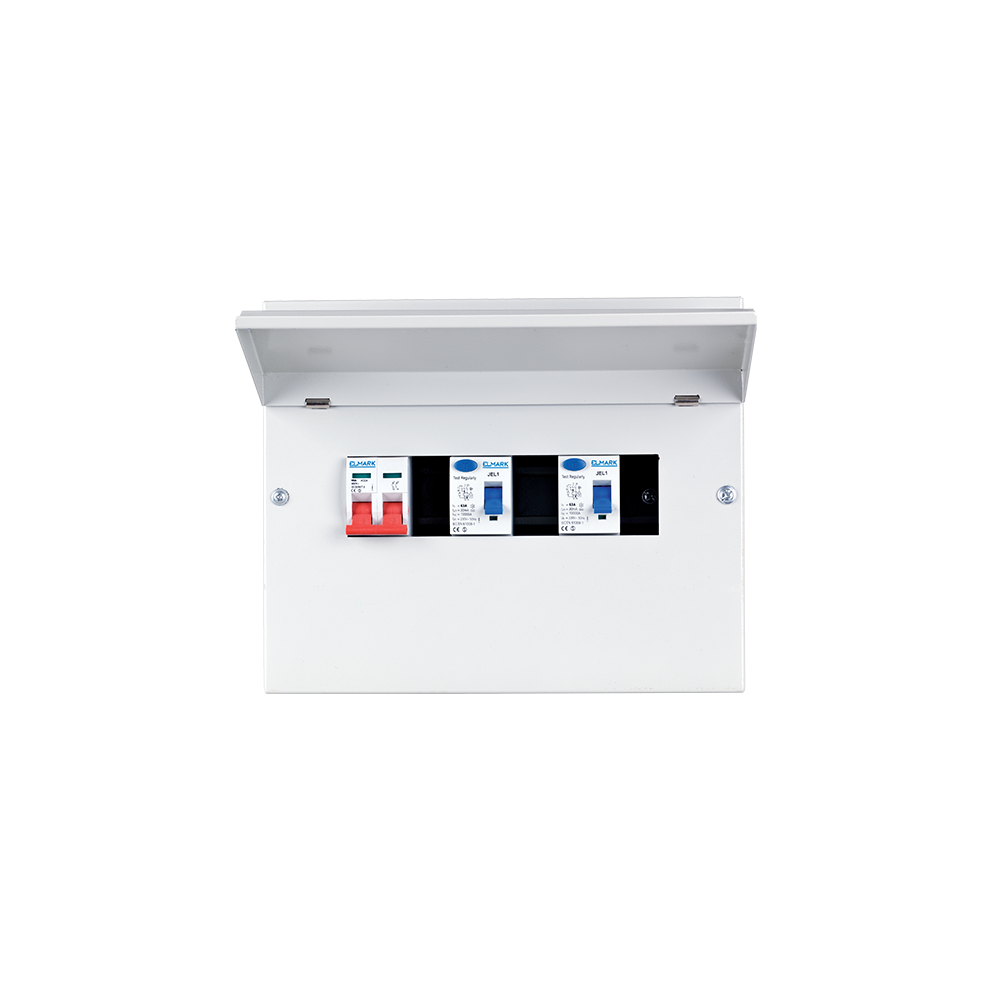 METAL CONSUMER UNIT 16MOD+ISS+2XRCCB