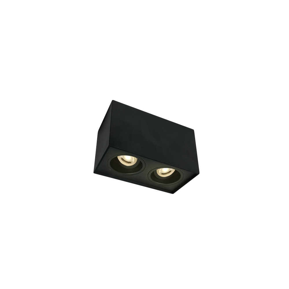 Miko Square A GU10 2x10W 220-240V IP20 negru