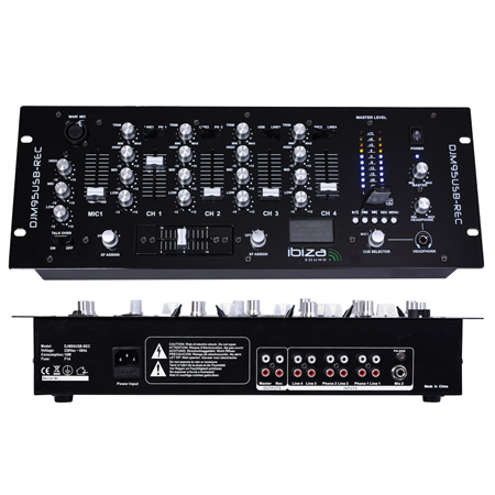 Mixer 19" 4 canale cu usb + rec