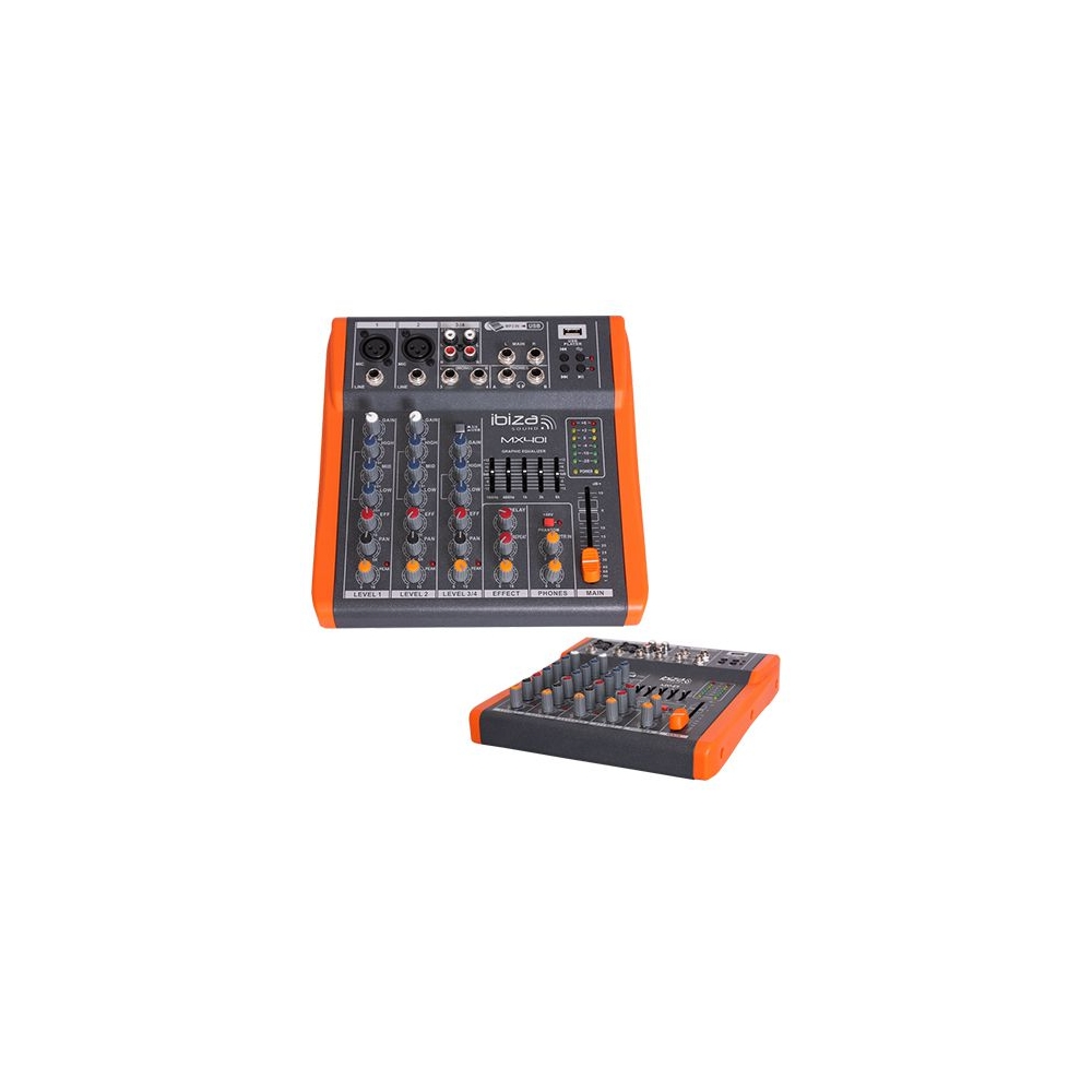 MIXER 4 CANALE CU EGALIZATOR, EFECTE SI USB