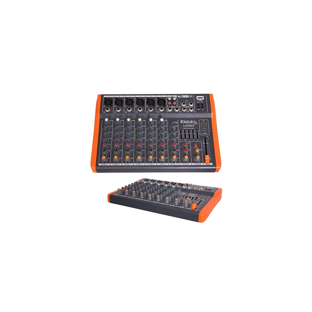 MIXER 8 CANALE CU EGALIZATOR, EFECTE SI USB