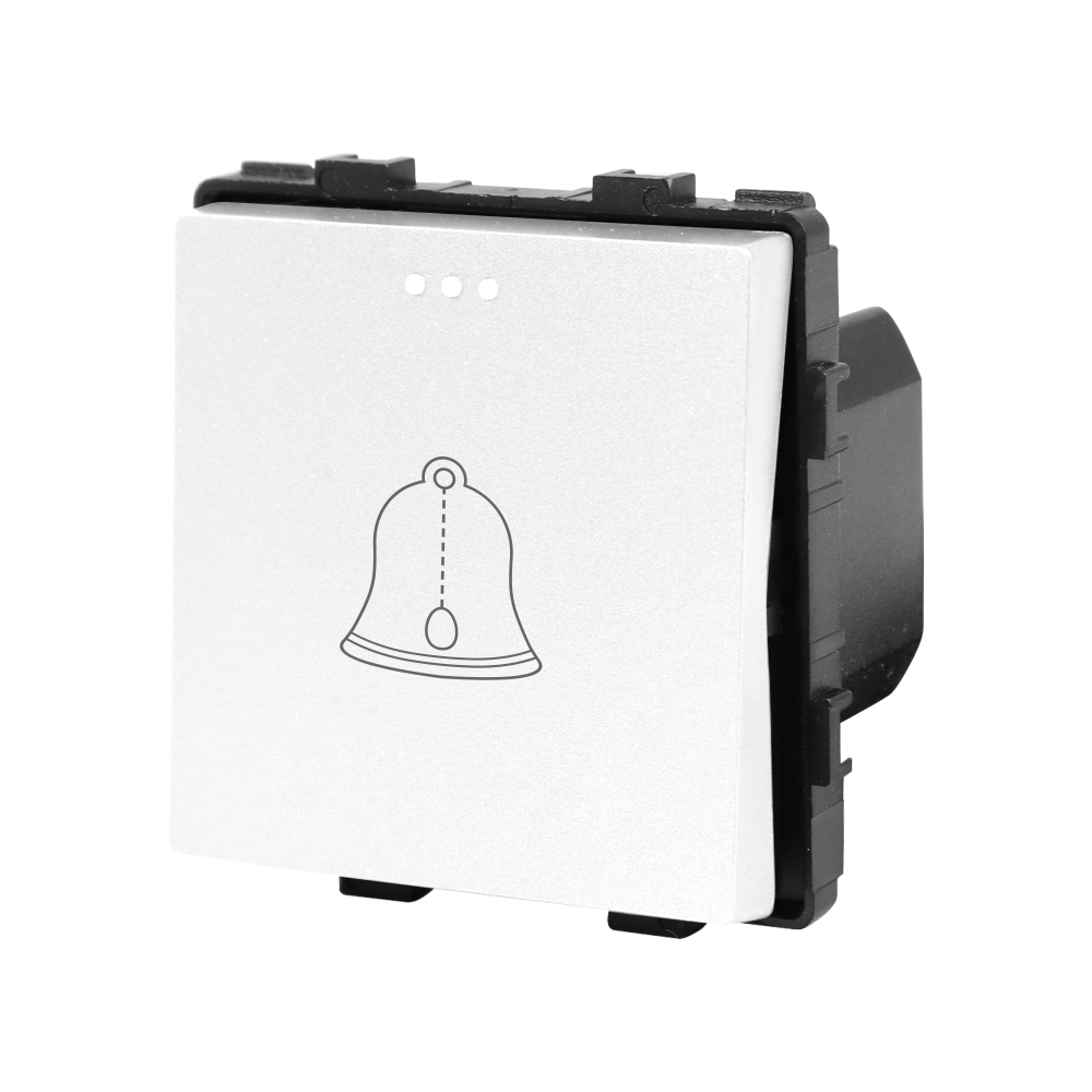 Modul Buton Sonerie Mecanic LUXION - alb