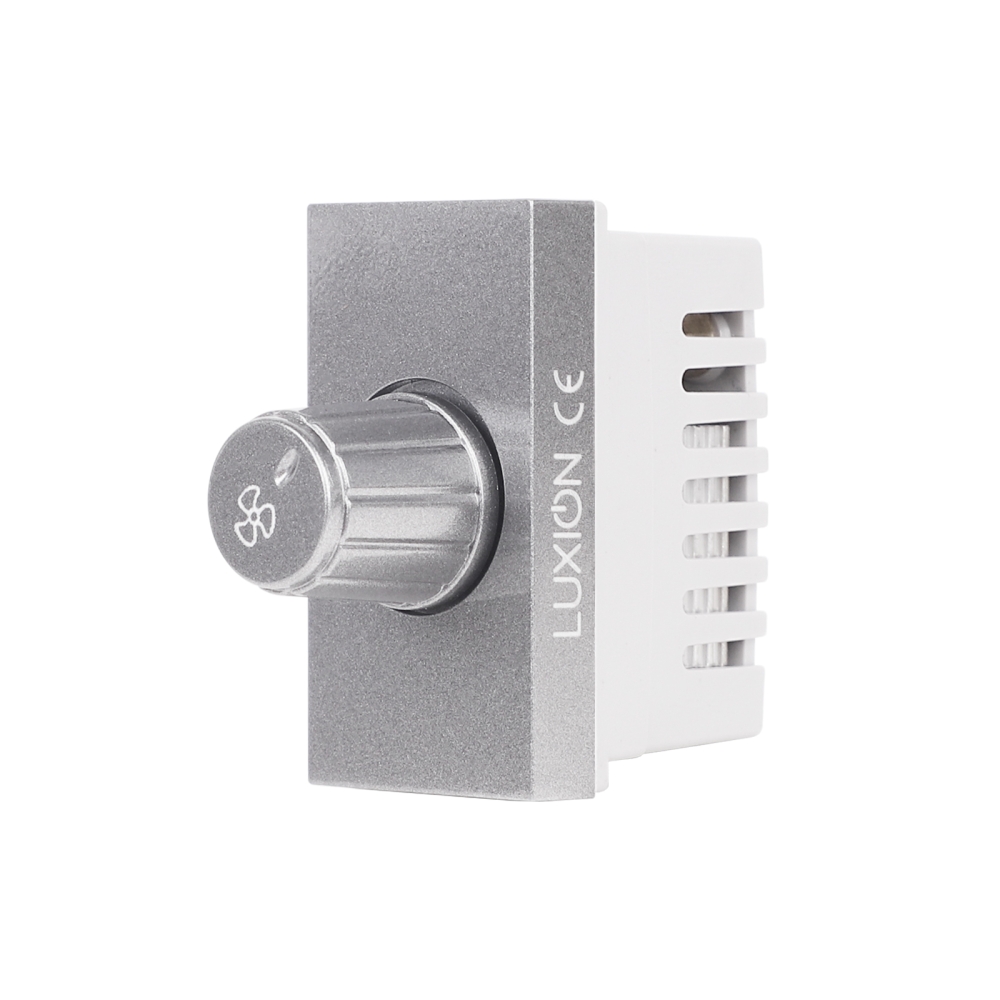 Modul Comutator Pentru Ventilator 1M LUXION, Standard Italian - gri