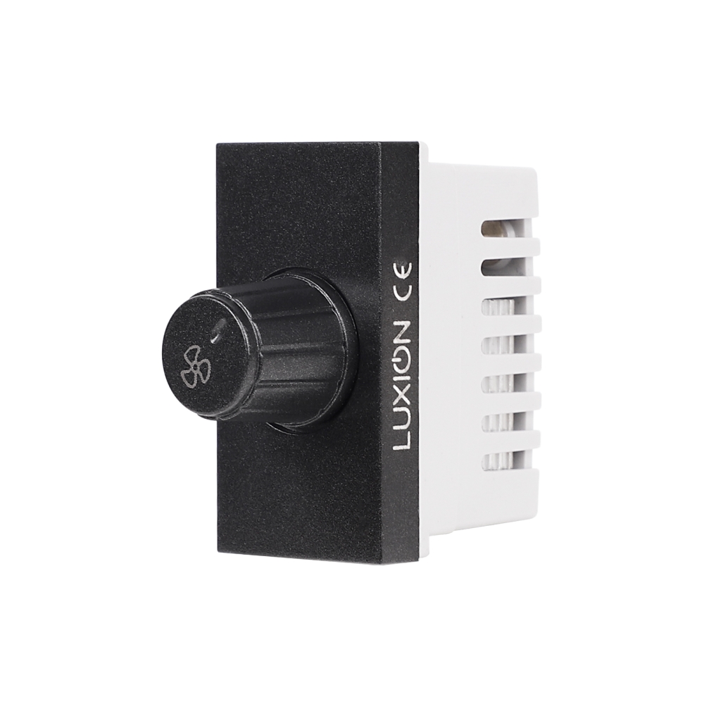 Modul Comutator Pentru Ventilator 1M LUXION, Standard Italian - negru