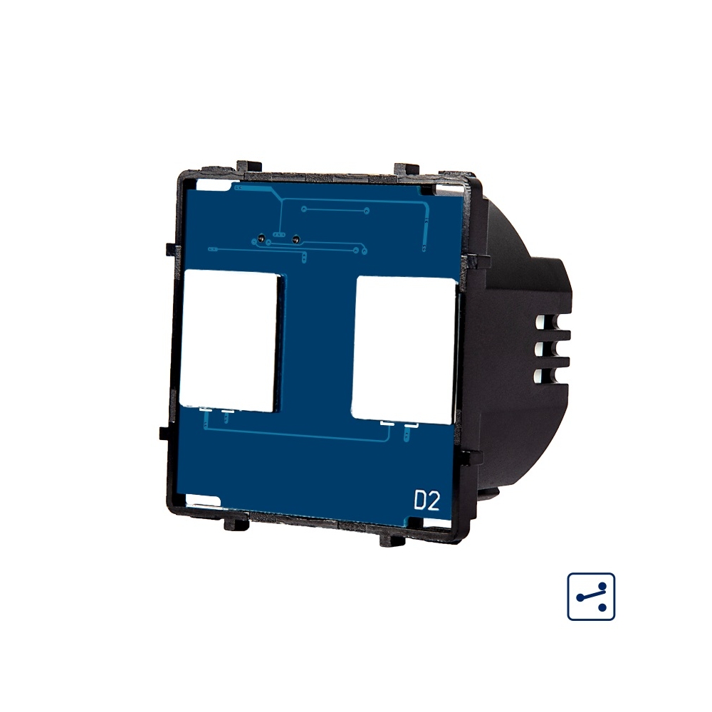 Modul Intrerupator Dublu Cap Scara / Cruce cu Touch LUXION, Serie A