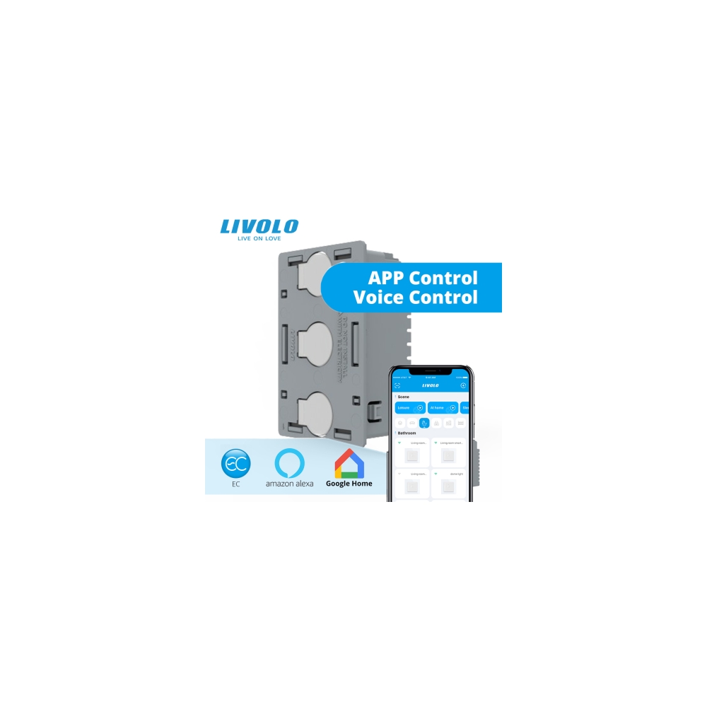 Modul intrerupator inteligent EC triplu tactil, cap scara, Generatie Noua, 3M