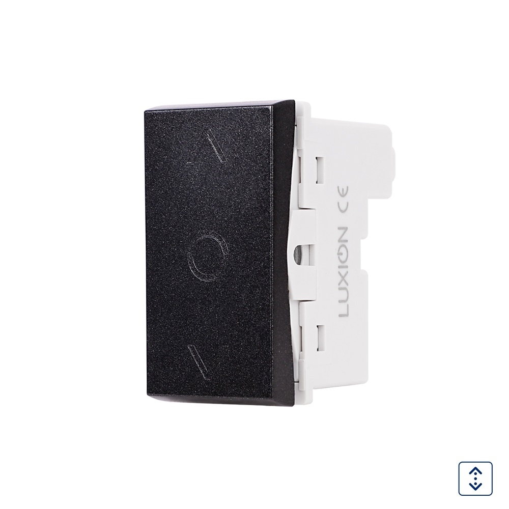 Modul Intrerupator Mecanic Jaluzele 1M LUXION, Standard Italian - negru