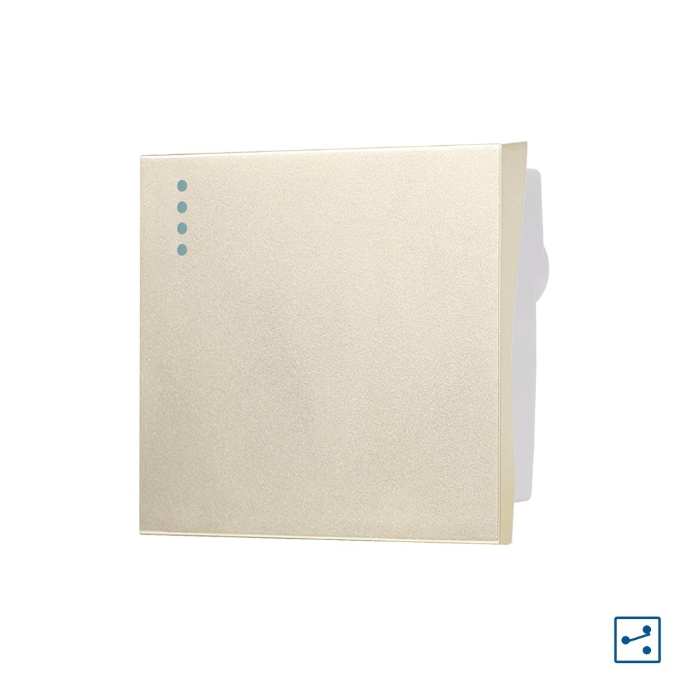 Modul Intrerupator Simplu Cap Cruce Mecanic 2M LUXION, Standard Italian - auriu