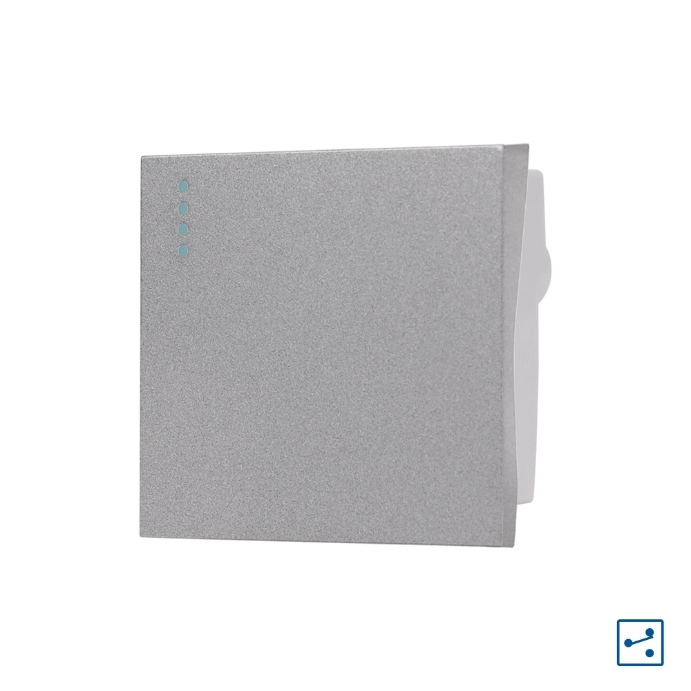 Modul Intrerupator Simplu Cap Cruce Mecanic 2M LUXION, Standard Italian - gri