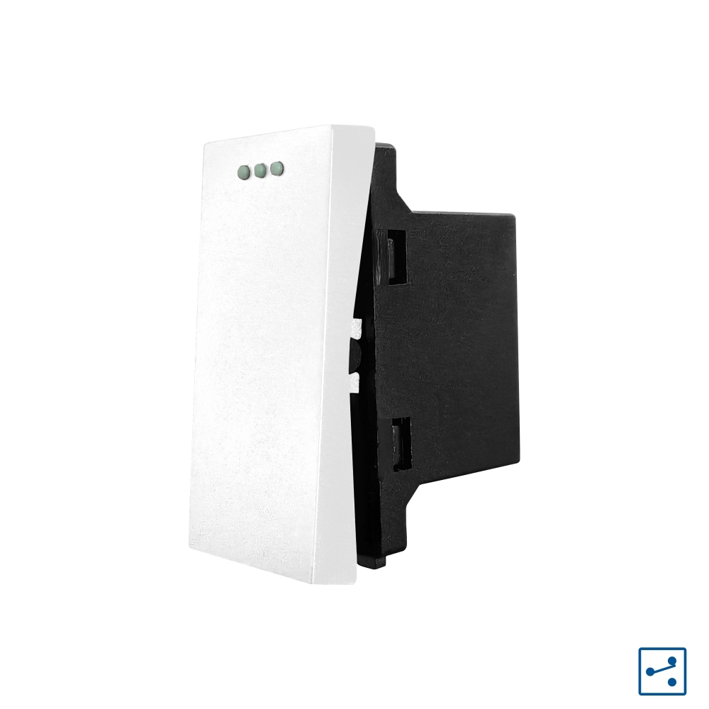 Modul Intrerupator Simplu Cap Scara Mecanic 1M LUXION - alb