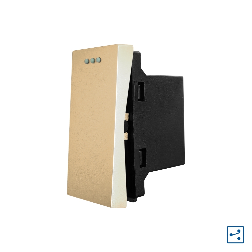 Modul Intrerupator Simplu Cap Scara Mecanic 1M LUXION - auriu