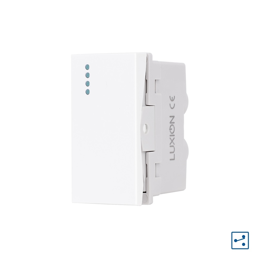 Modul Intrerupator Simplu Cap-Scara Mecanic 1M LUXION, Standard Italian - alb