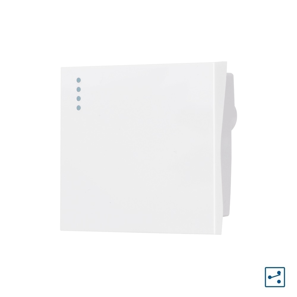 Modul Intrerupator Simplu Cap Scara Mecanic 2M LUXION, Standard Italian - alb