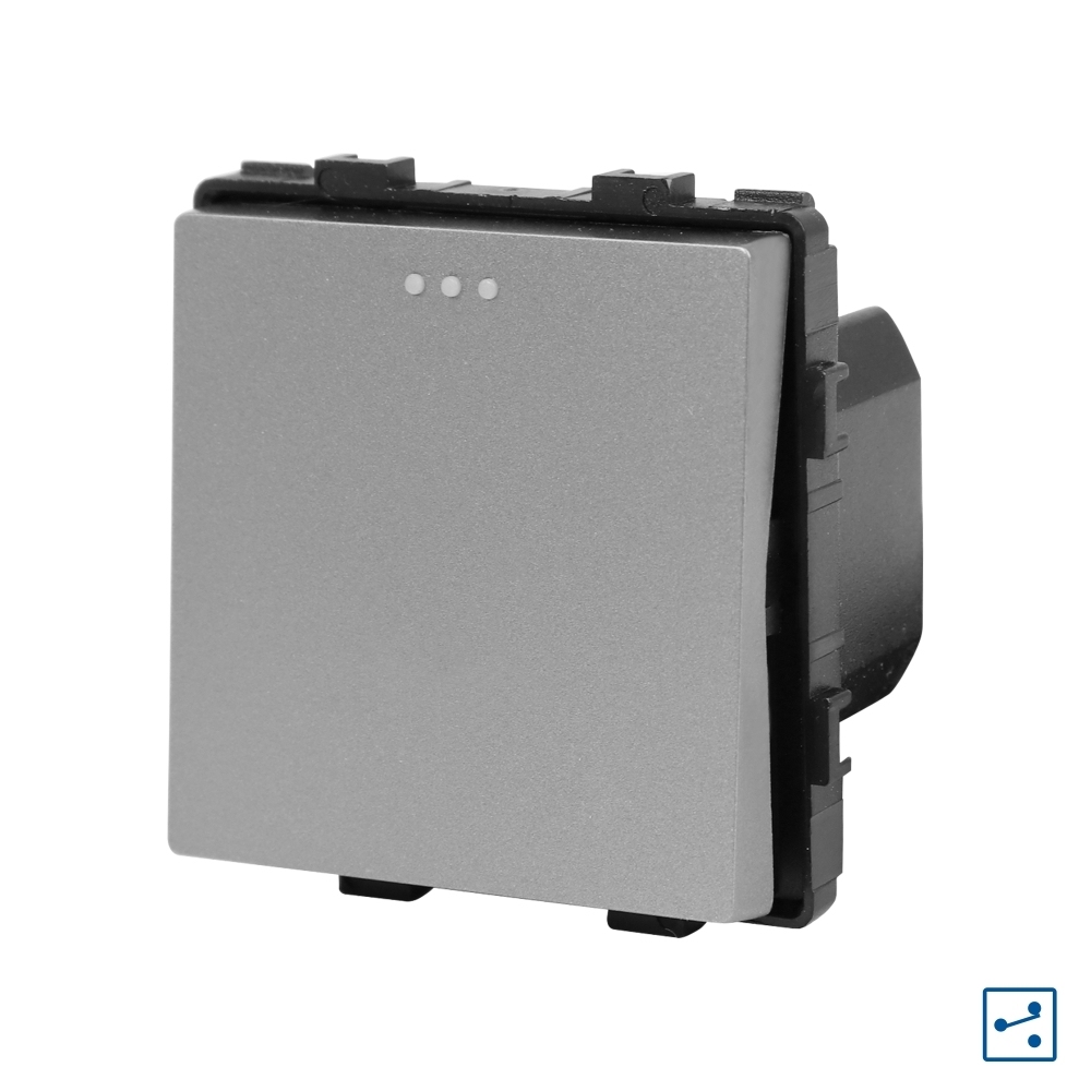 Modul Intrerupator Simplu Cruce Mecanic LUXION - gri