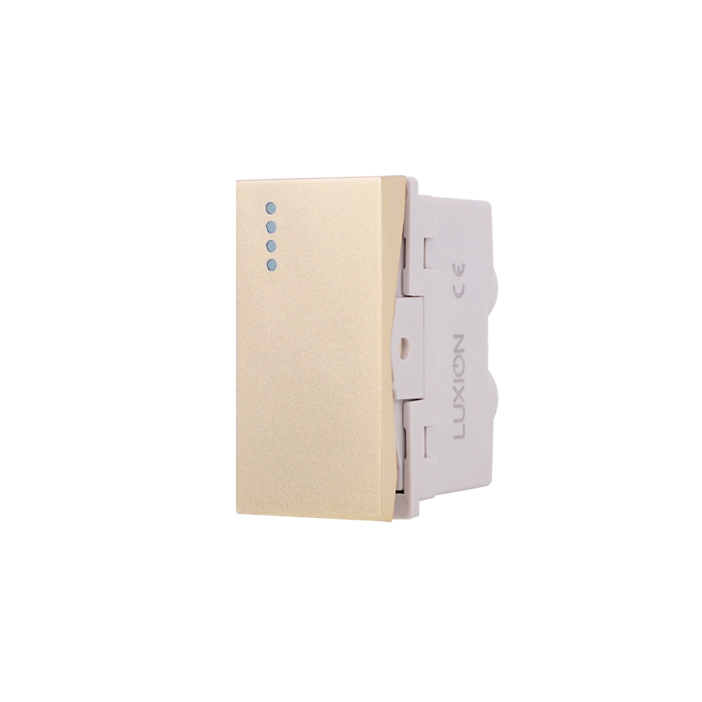 Modul Intrerupator Simplu Mecanic 1M LUXION, Standard Italian - auriu