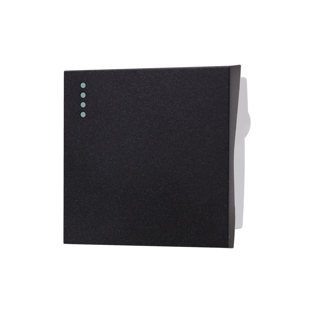 Modul Intrerupator Simplu Mecanic 2M LUXION, Standard Italian - negru