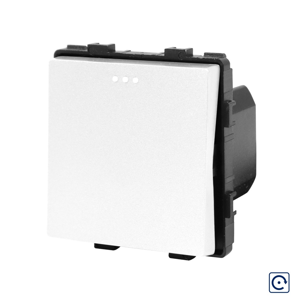 Modul Intrerupator Simplu Mecanic cu Reset / Revenire LUXION - alb