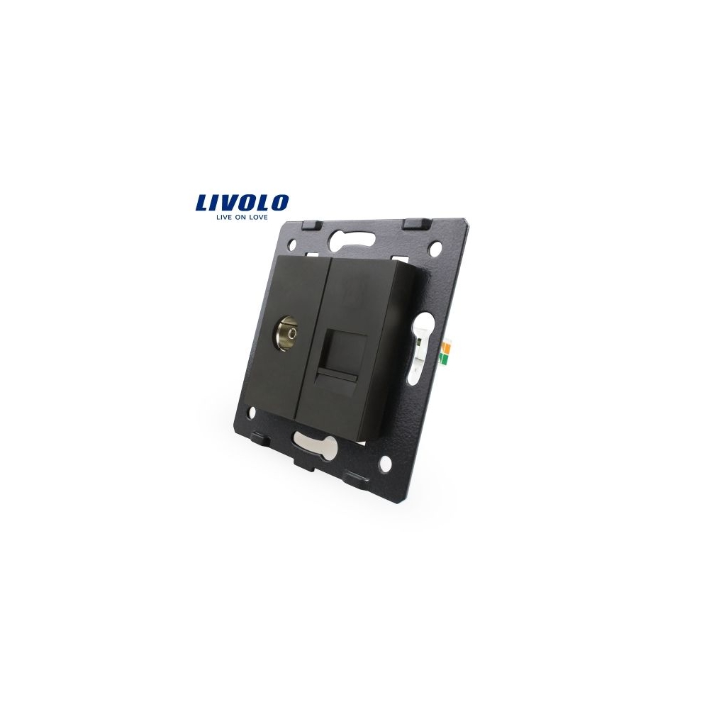 Modul Priză dublă televizor+telefon, TV+RJ11