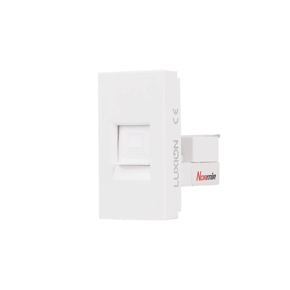 Modul Priza Internet 1M LUXION, Standard Italian - alb