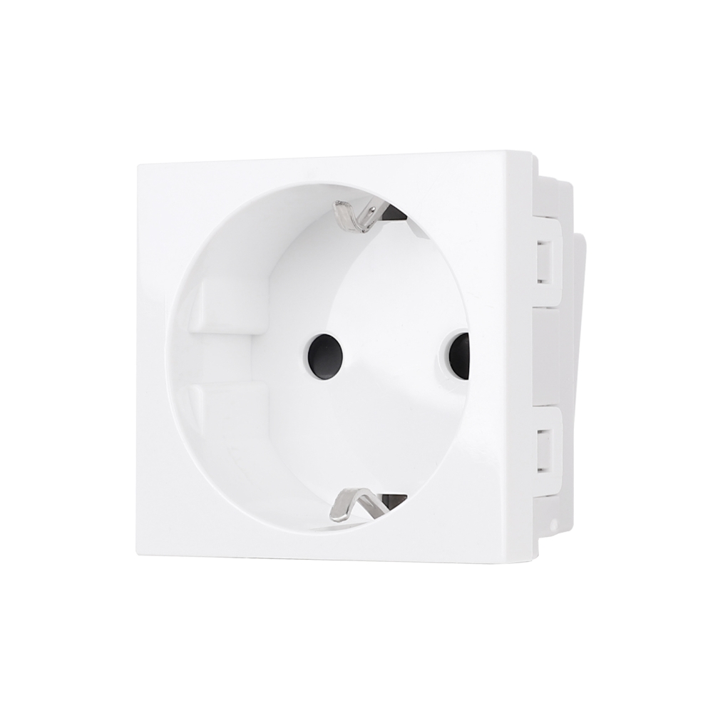 Modul Priza Schuko 2M Luxion, Standard Italian - alb