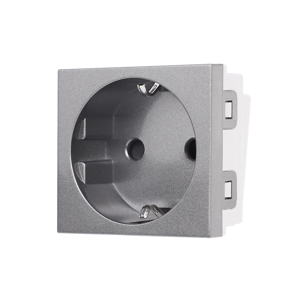 Modul Priza Schuko 2M Luxion, Standard Italian - gri