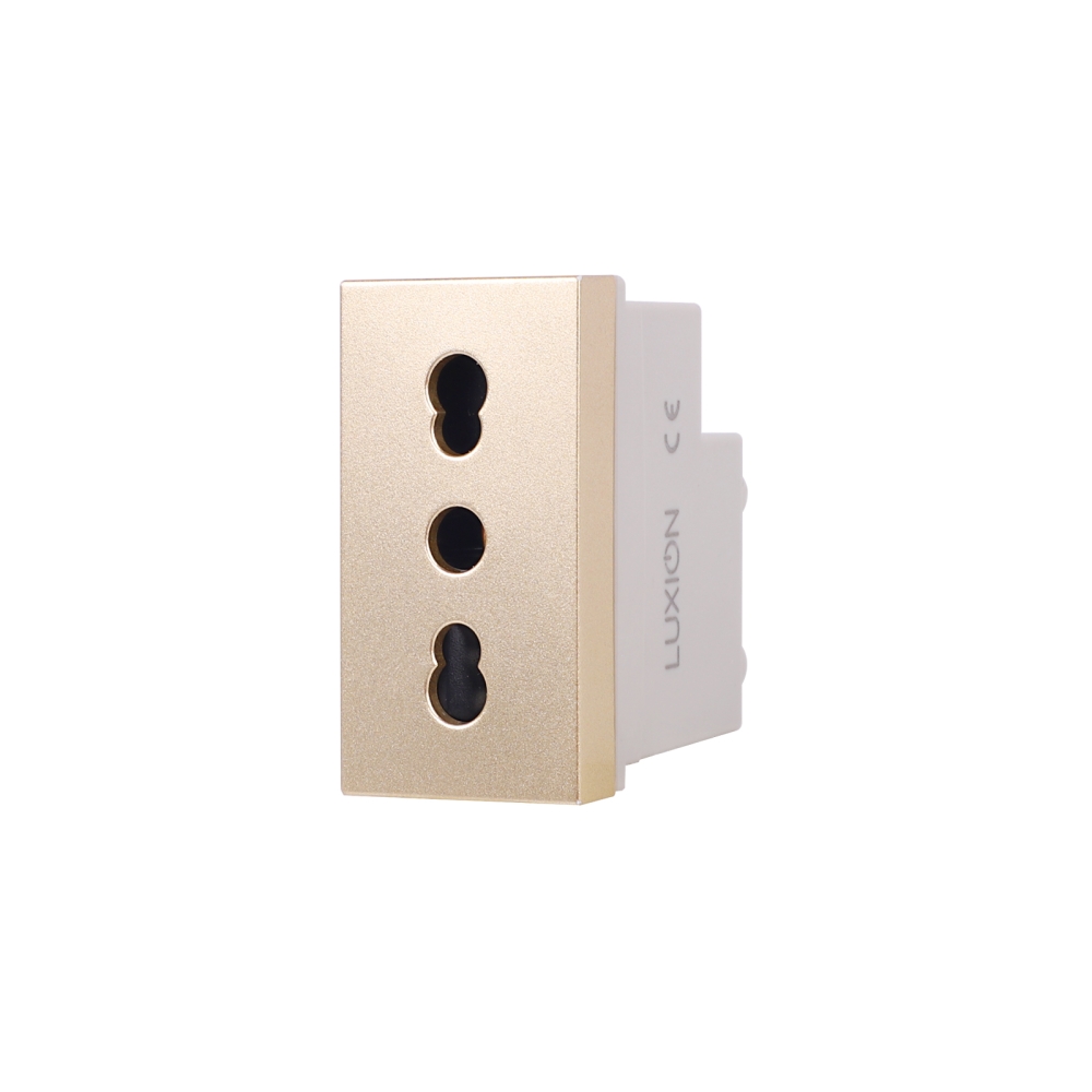 Modul Priza Simpla Ingusta LUXION, Standard Italian - auriu