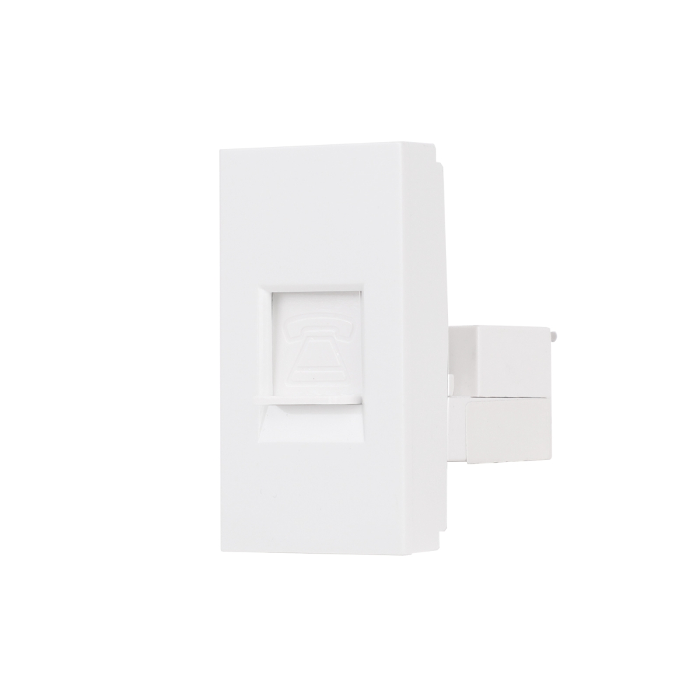Modul Priza Telefon 1M LUXION, Standard Italian - alb