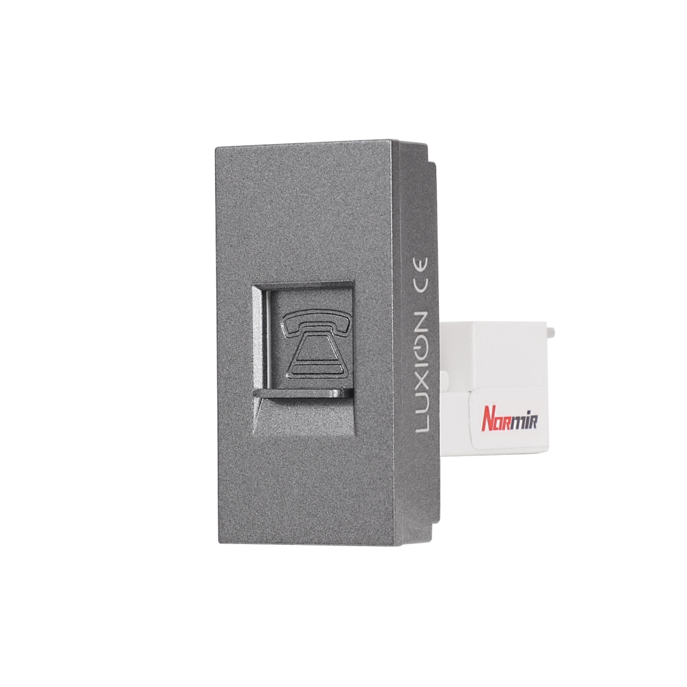 Modul Priza Telefon 1M LUXION, Standard Italian - gri