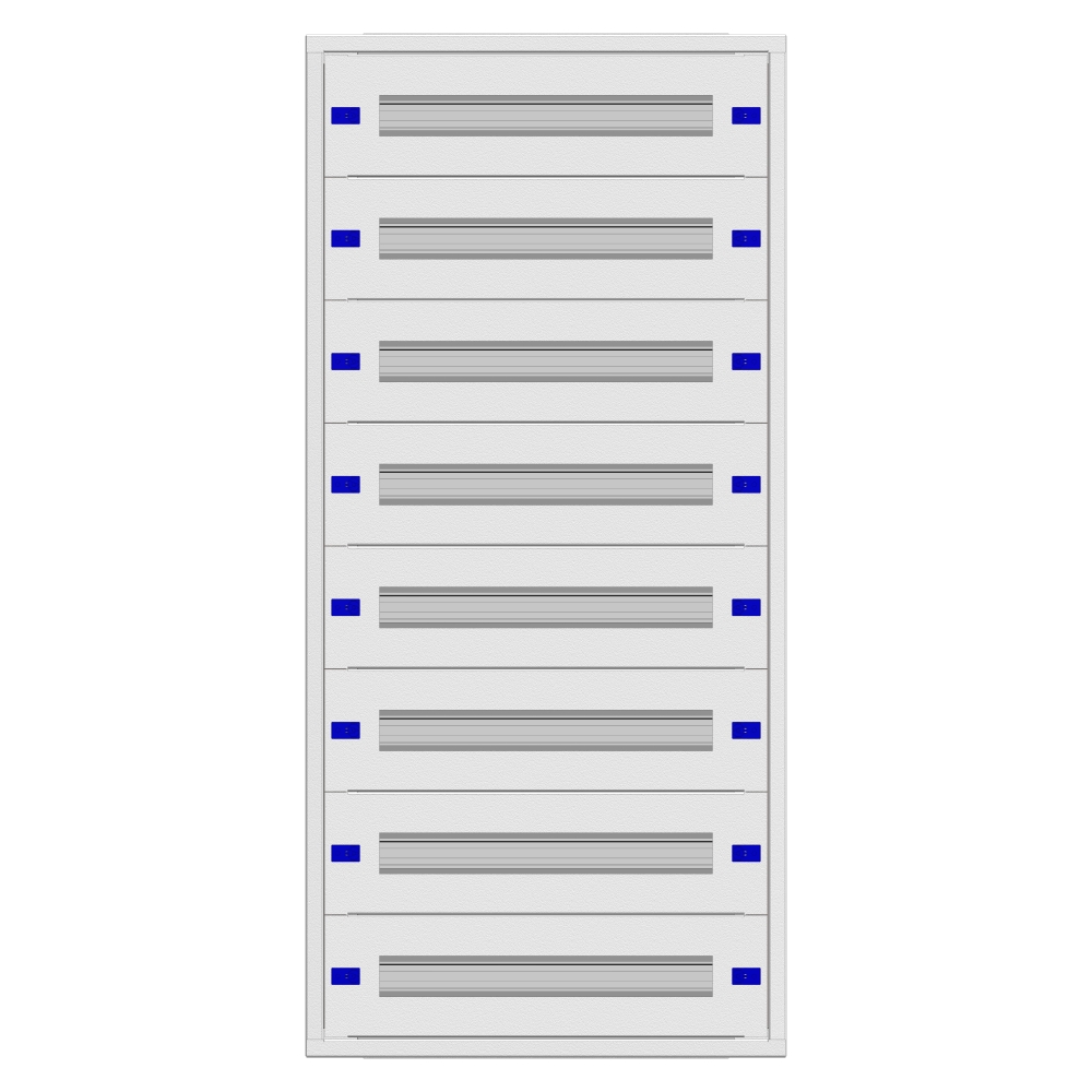 Modular chassis 2-24K flat, 8-rows, depth 100 mm
