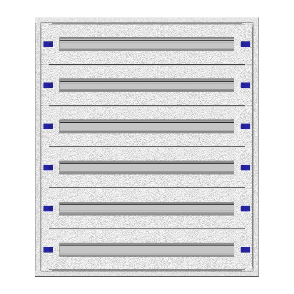 Modular chassis 3-18K flat, 6-rows, depth 100 mm