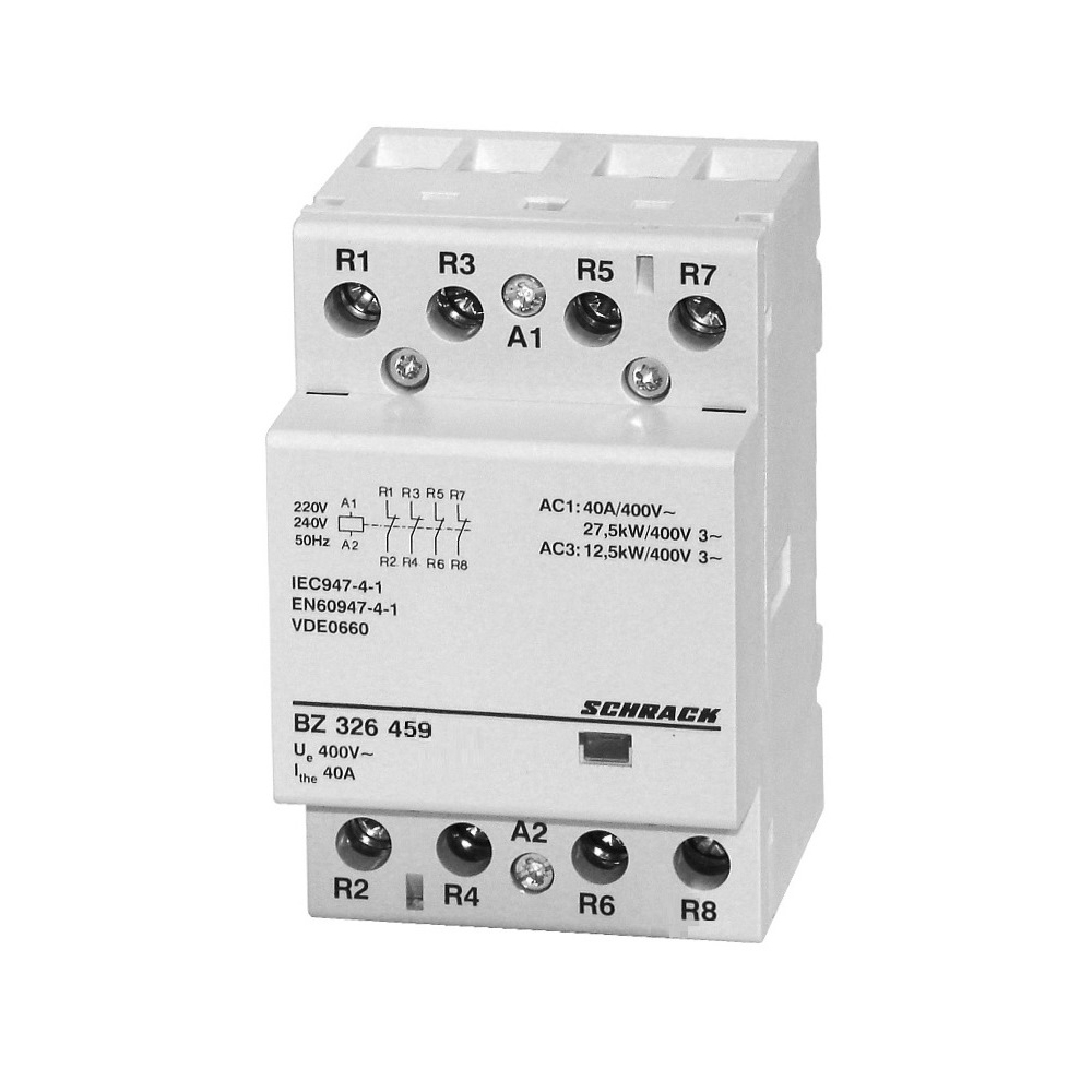 Modular contactor 40A 4NC 230VAC width 3 modules