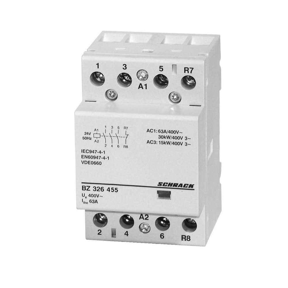 Modular contactor 63A 3NO/1NC 24VAC width 3 modules