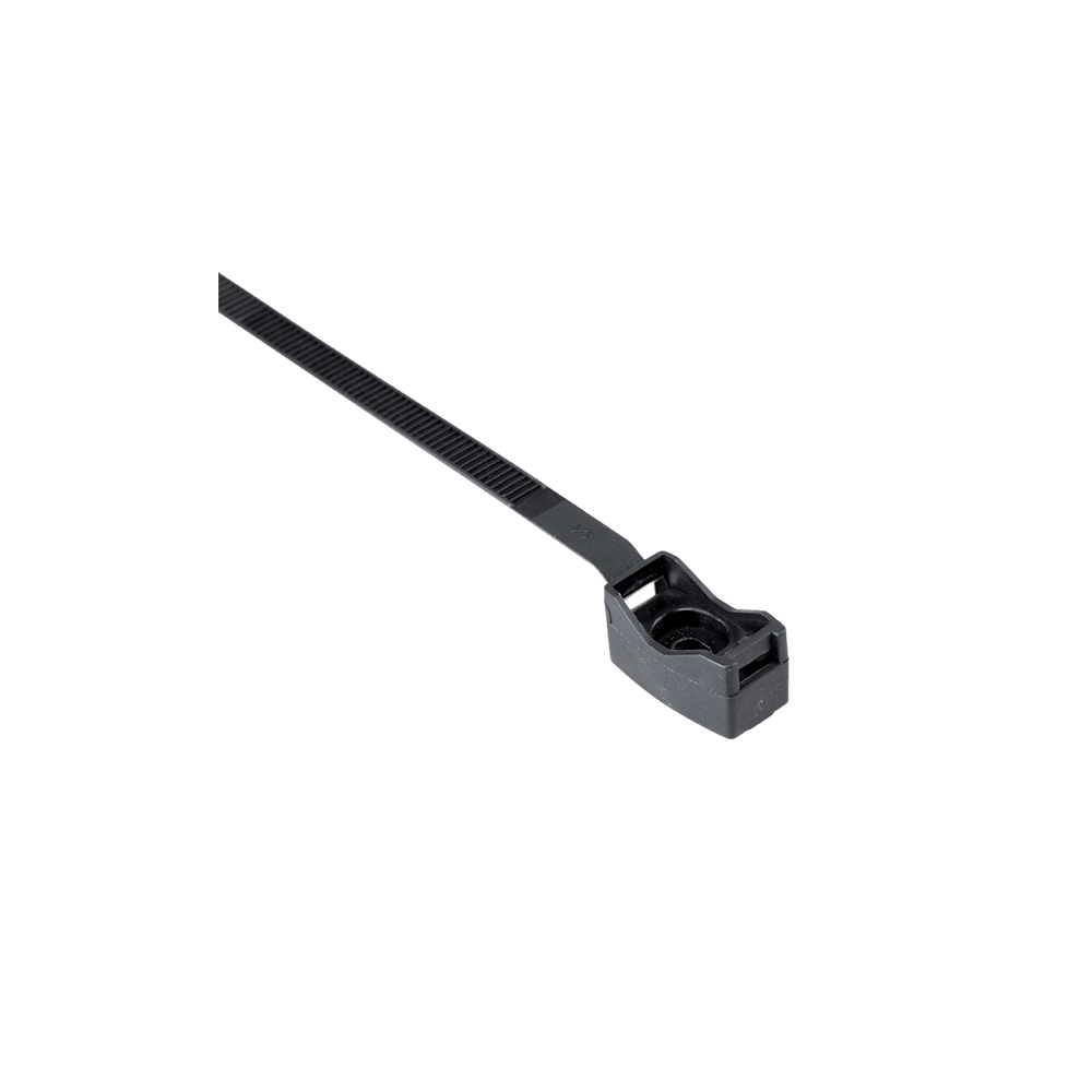 MT-8 SUPORT CABLU CU BRIDĂ &ndash; NEGRU (20 BUC/PACHET)