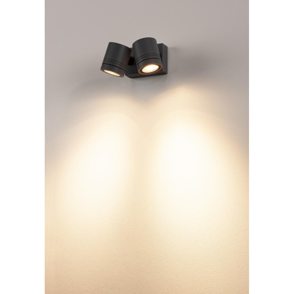 NEW MYRA WALL SPOT de perete, 2xGU10, IP55, anthracit