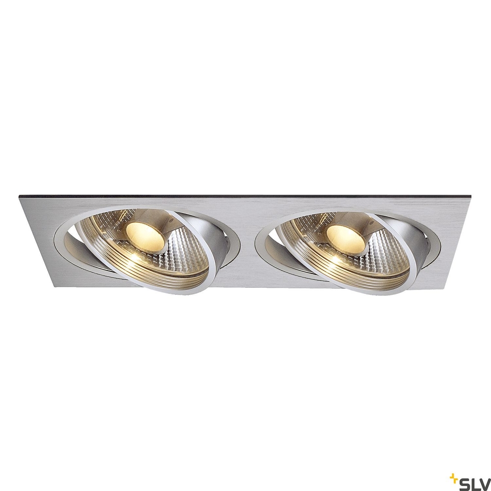 NEW TRIA II ES111 downlight, rectangular, AL satinat