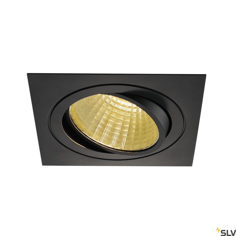 NEW TRIA LED DL patrat Set 25W2700K, 30&deg;, negru mat