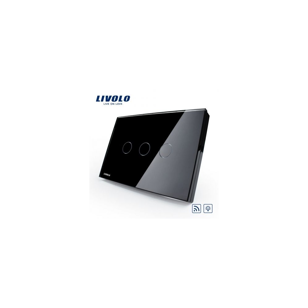 &Icirc;ntrerupător triplu, dimabil, wireless - control telecomanda RF