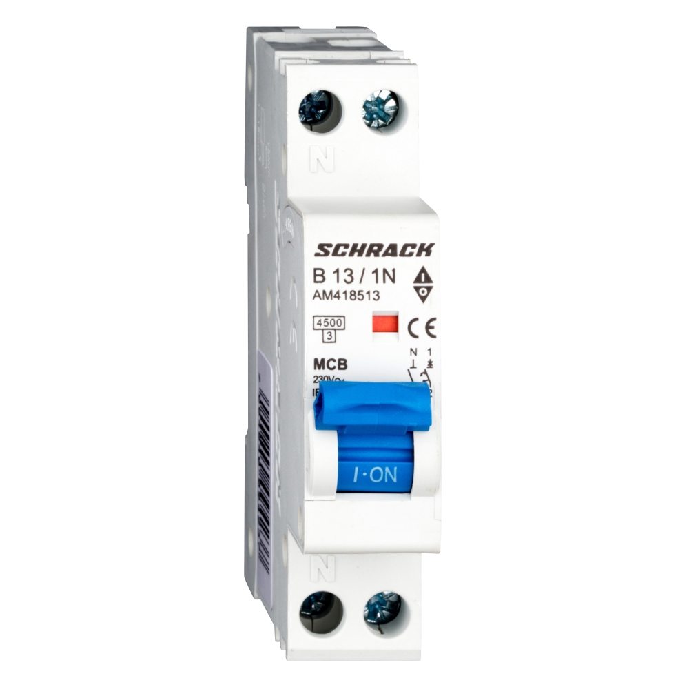 &Icirc;ntreruptor automat AMPARO, 4,5kA, B13A, 1P+N, 1modul