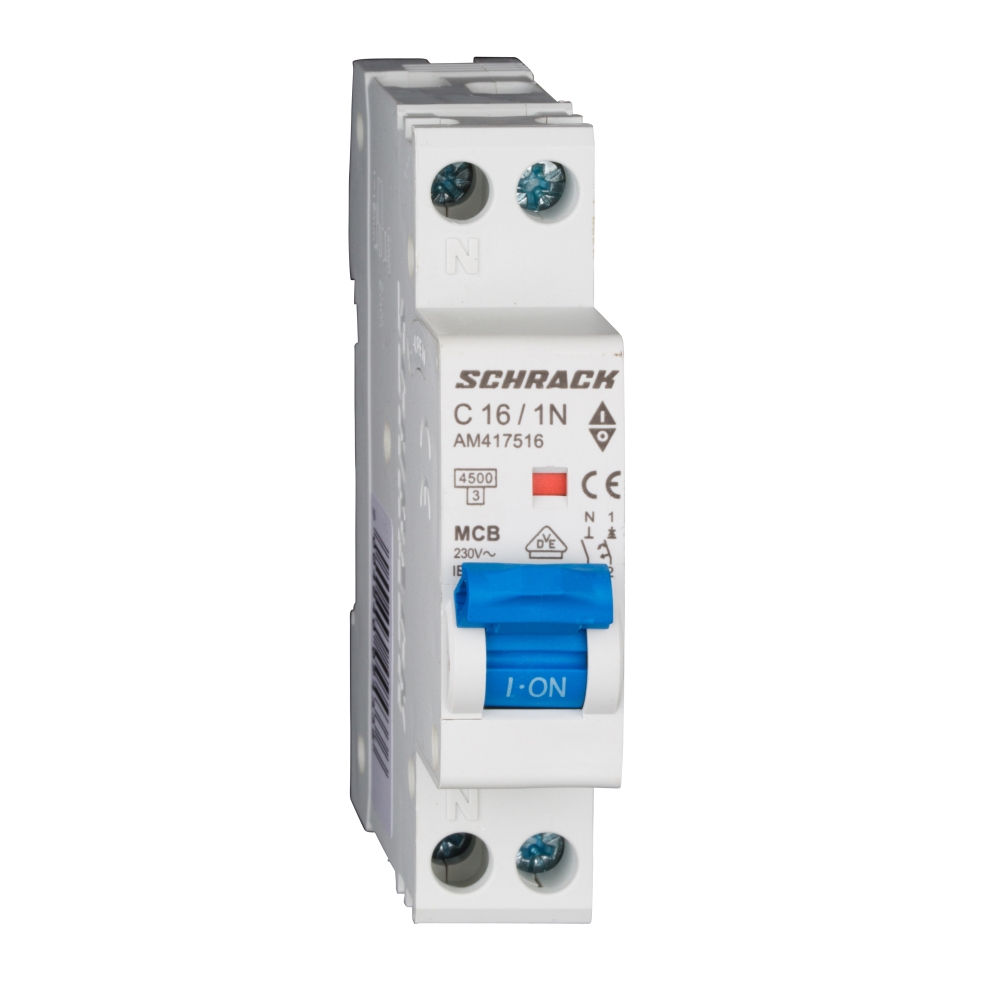 &Icirc;ntreruptor automat AMPARO, 4,5kA, C16A, 1P+N, 1modul