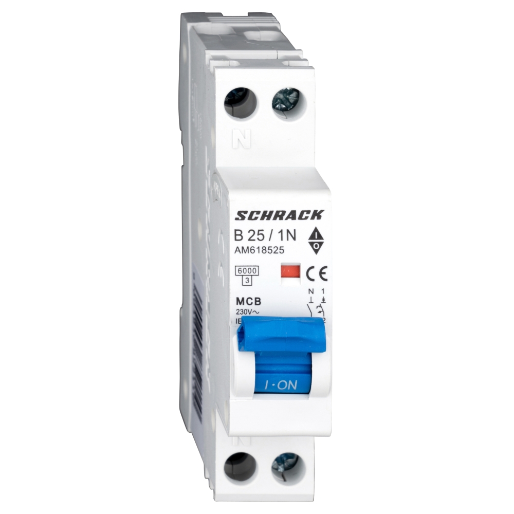 &Icirc;ntreruptor automat modular AMPARO, 6kA, B 25A, 1P+N, 1UH