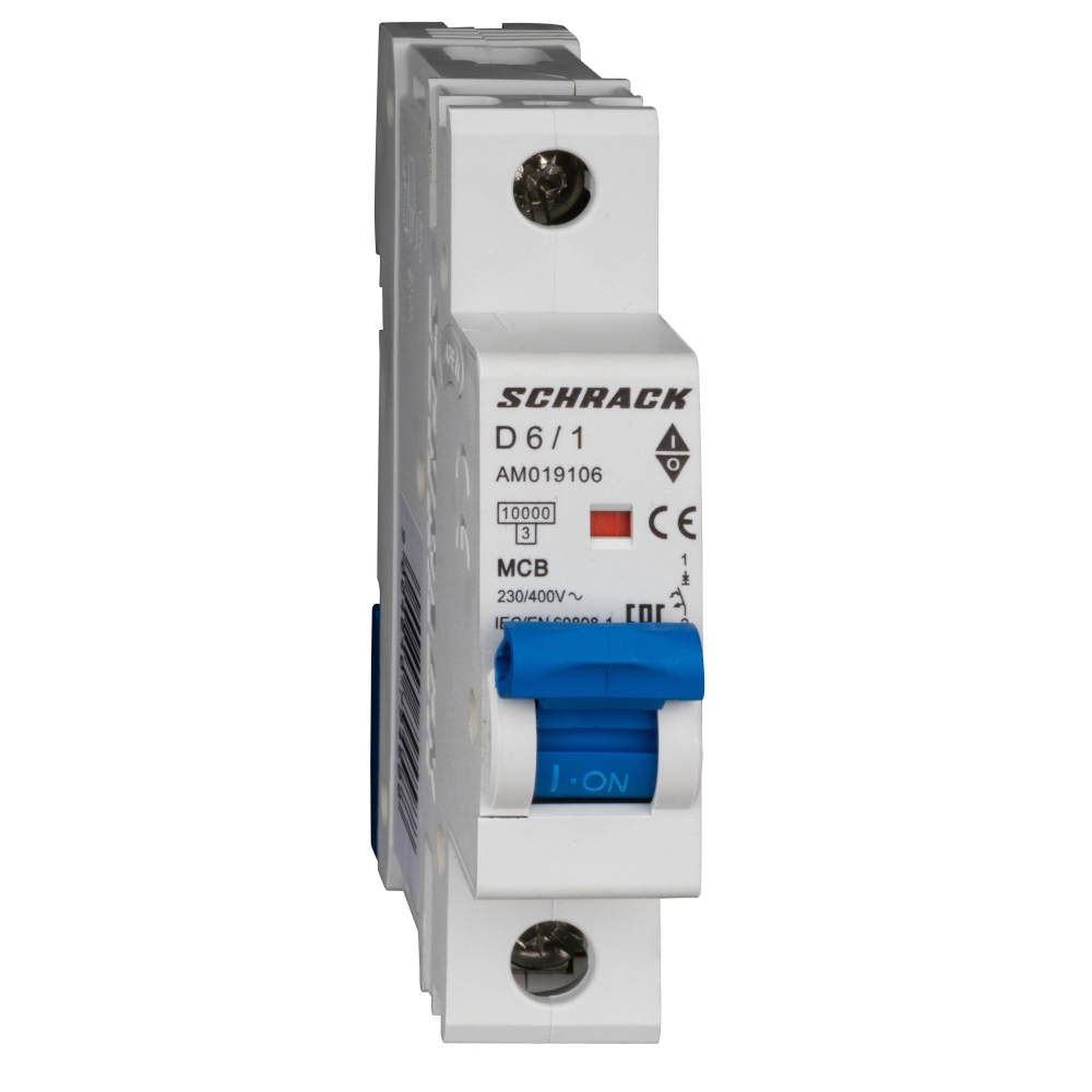 &Icirc;ntreruptor automat modular (MCB) AMPARO 10kA, D 6A, 1 pol