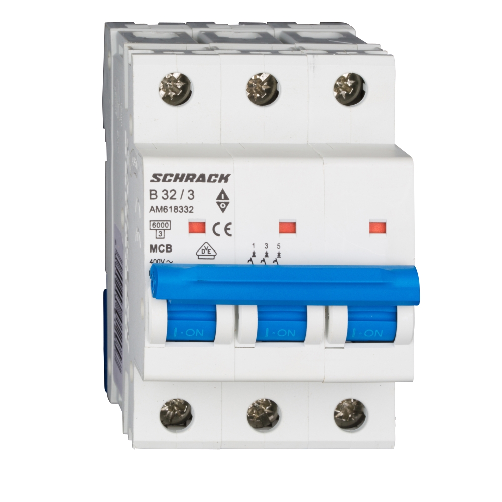 &Icirc;ntreruptor automat modular (MCB) AMPARO 6kA, B 32A, 3-poli